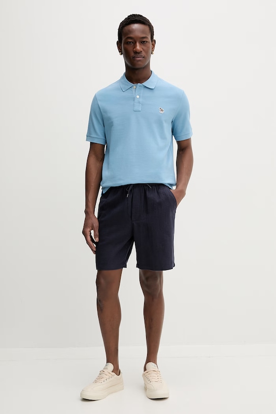 PS Paul Smith polo męskie bawełniane M2R.183KZ.V20067 niebieski SS26