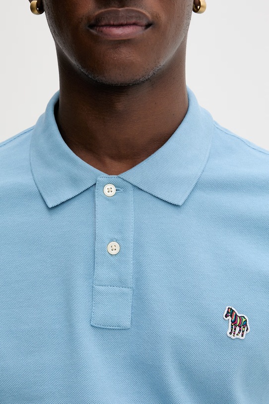 PS Paul Smith polo męskie bawełniane M2R.183KZ.V20067 niebieski