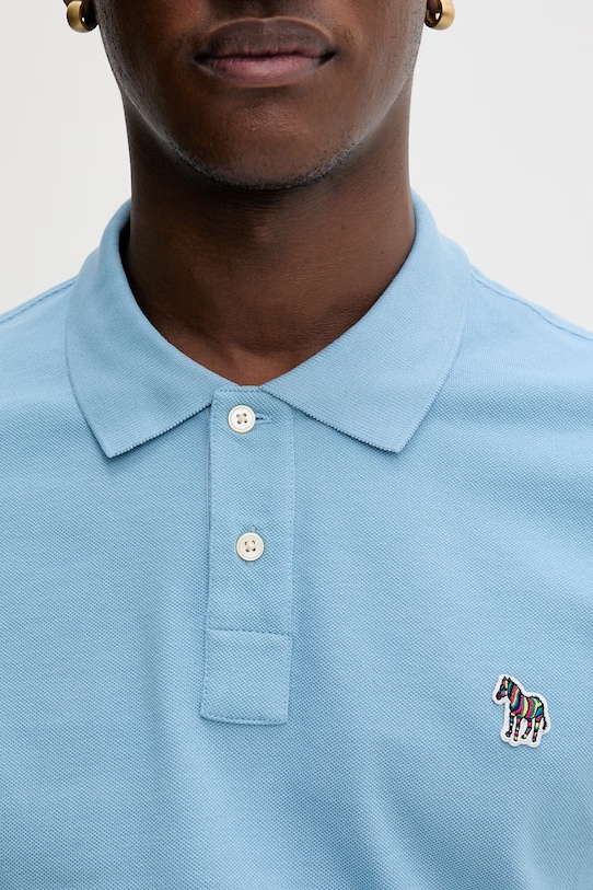 PS Paul Smith polo męskie bawełniane M2R.183KZ.V20067 niebieski