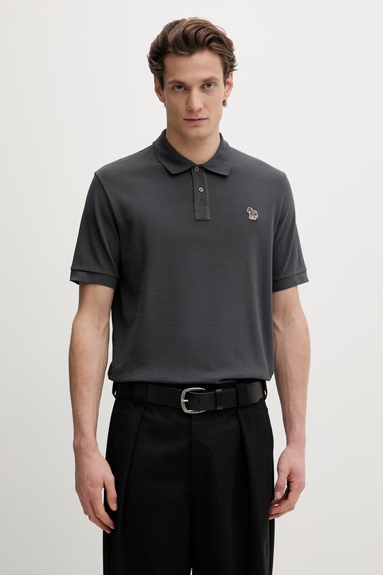 PS Paul Smith polo męskie bawełniane szary M2R.183KZ.V20067