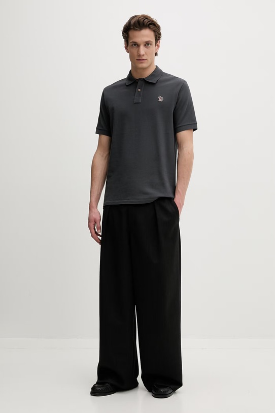 PS Paul Smith polo męskie bawełniane M2R.183KZ.V20067 szary SS26
