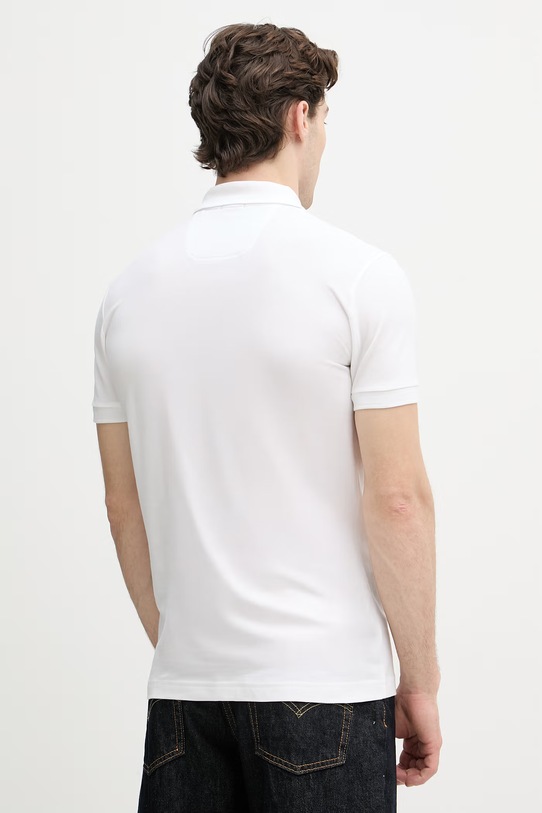 Odzież BOSS Green polo męskie bawełniane Pio 1 50554574 biały