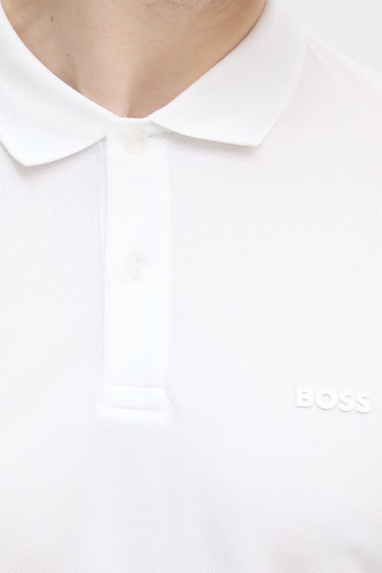 BOSS Green polo męskie bawełniane Pio 1 50554574 biały