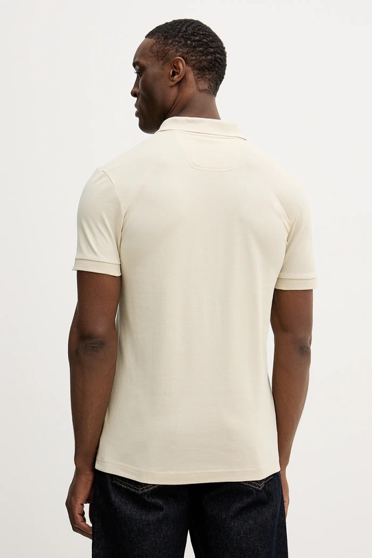 Ρούχα Βαμβακερό μπλουζάκι πόλο BOSS Green Pio 1 50554574 μπεζ