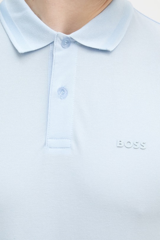 BOSS Green polo męskie bawełniane Pio 1 50554574 niebieski