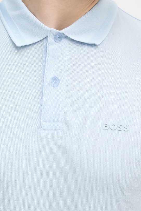 BOSS Green polo męskie bawełniane Pio 1 50554574 niebieski