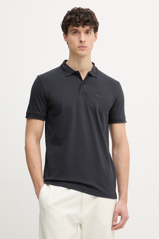 BOSS Green polo tričko pánske bavlnené Pio 1 tmavomodrá 50554574