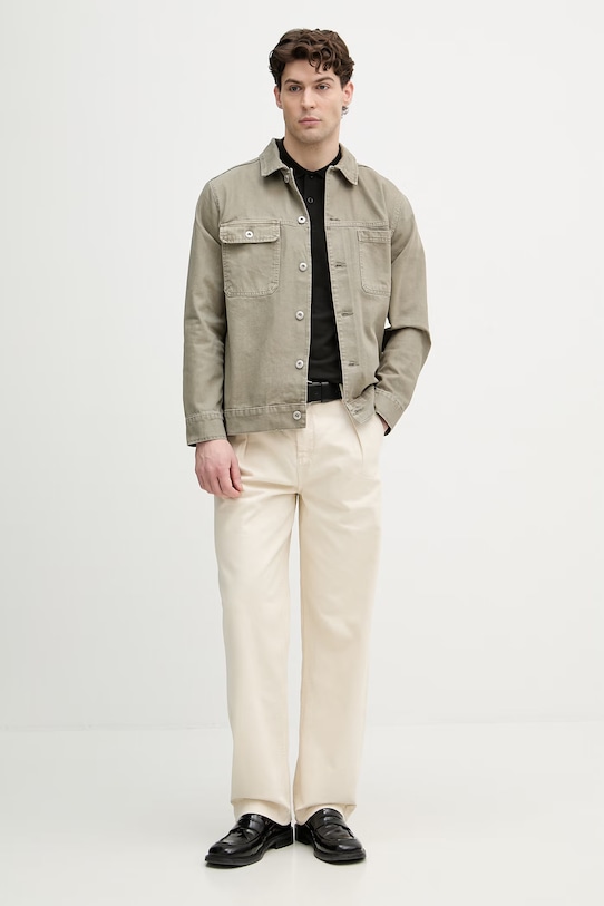 BOSS Green polo męskie bawełniane Pio 1 50554574 czarny SS26