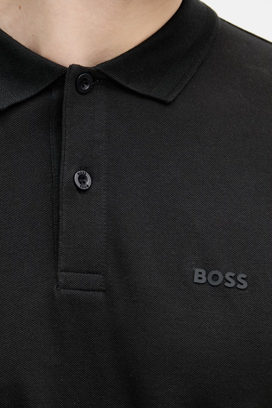 BOSS Green polo męskie bawełniane Pio 1 50554574 czarny