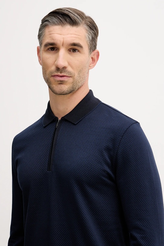 BOSS longsleeve bawełniany granatowy 50549583