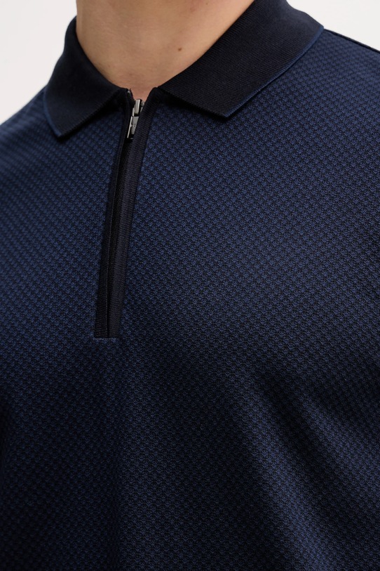 BOSS longsleeve bawełniany 50549583 granatowy