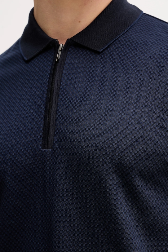 BOSS longsleeve bawełniany 50549583 granatowy