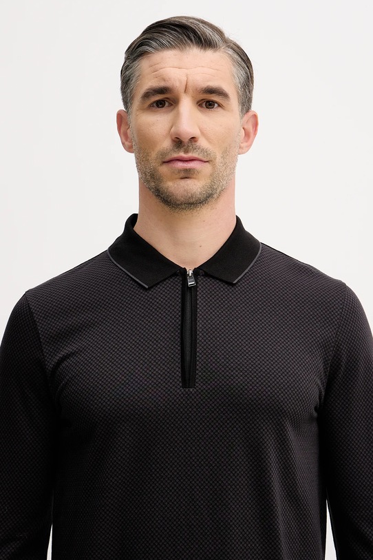 BOSS longsleeve bawełniany czarny 50549583