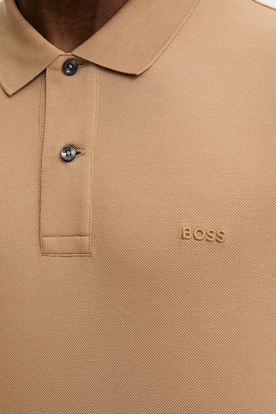 BOSS polo de bumbac Pallas 50553564 maro