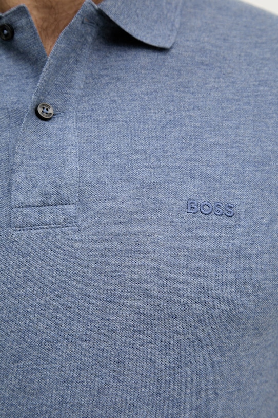 BOSS πόλο ανδρικό βαμβακερό Pallas 50553564 μπλε