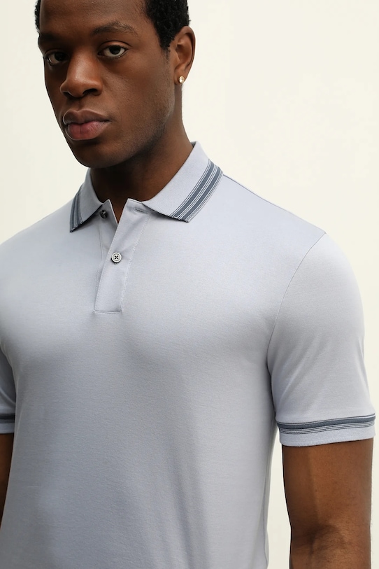 BOSS polo bawełniane H-Phillipson 202 niebieski 50554529