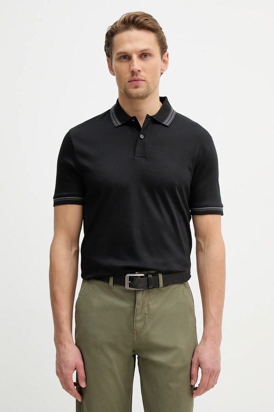 BOSS polo bawełniane H-Phillipson 202 bawełna czarny 50554529