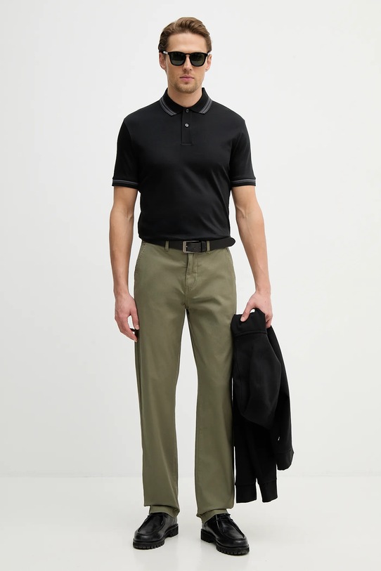 BOSS polo bawełniane H-Phillipson 202 50554529 czarny SS26