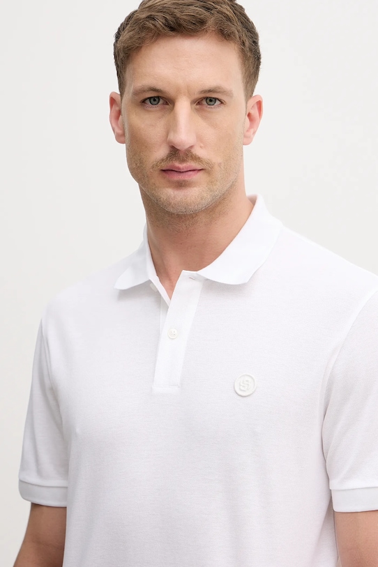 BOSS polo bawełniane C-Parris 98 biały 50555300