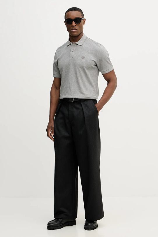 Памучна тениска с яка BOSS C-Parris 98 50555300 сив SS26