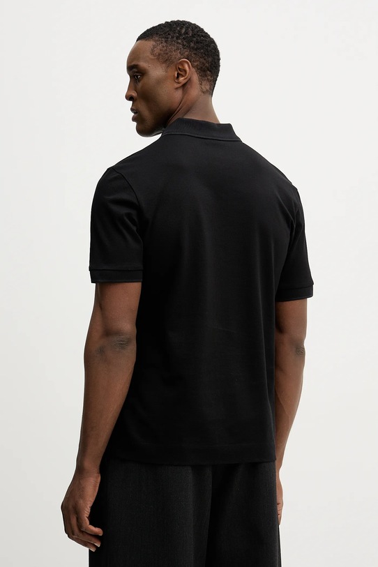 Дрехи Памучна тениска с яка BOSS C-Parris 98 50555300 черен