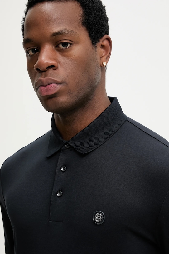 BOSS polo bawełniane C-Parris 01 granatowy 50555829