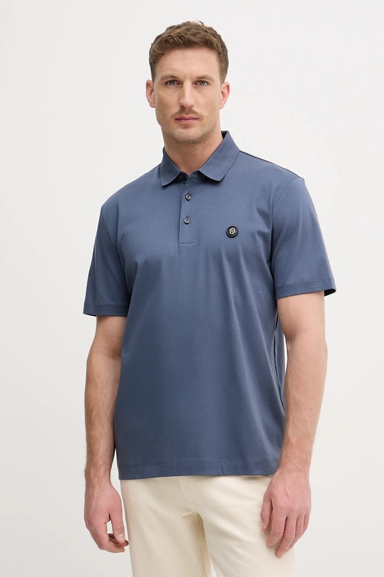 BOSS polo de bumbac C-Parris 01 uni albastru 50555829