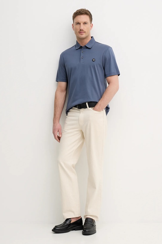 BOSS polo de bumbac C-Parris 01 50555829 albastru SS26