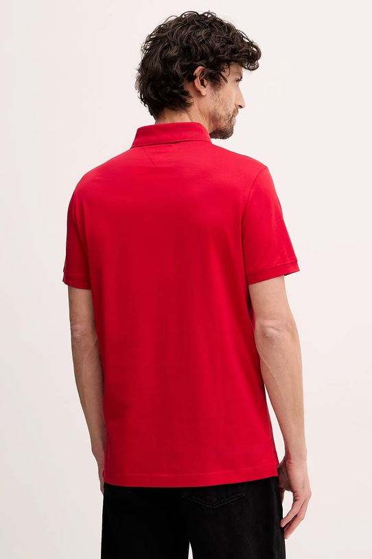 Odzież Tommy Hilfiger polo bawełniane MW0MW41611 czerwony