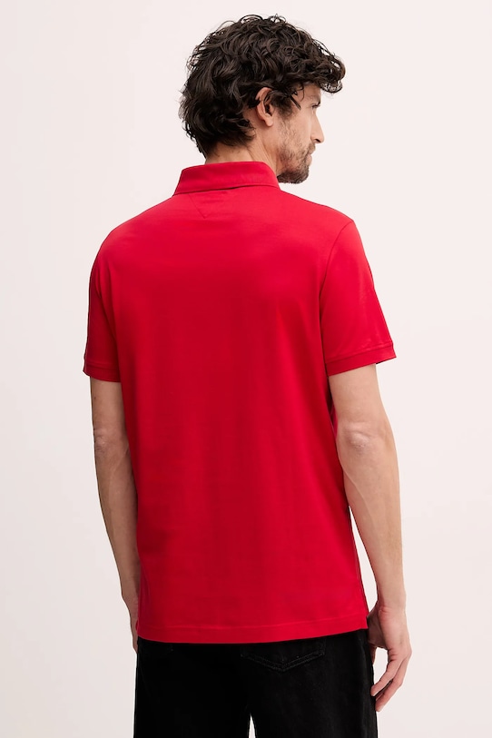 Odzież Tommy Hilfiger polo bawełniane MW0MW41611 czerwony