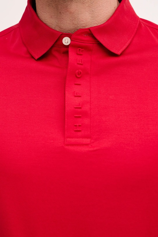 Tommy Hilfiger polo bawełniane MW0MW41611 czerwony
