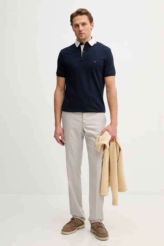 Tommy Hilfiger polo MW0MW41605 granatowy SS26