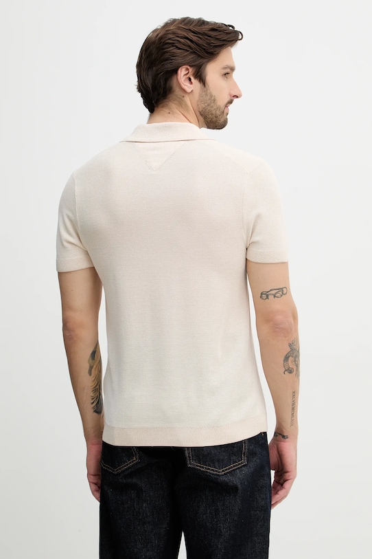 Odzież Tommy Hilfiger polo MW0MW41823 beżowy