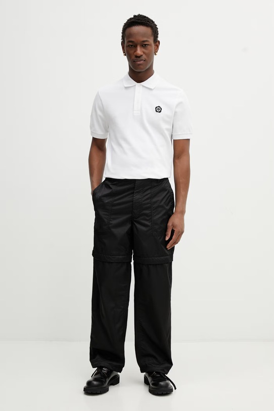 Kenzo polo bawełniane FG55PO1024PU biały SS26