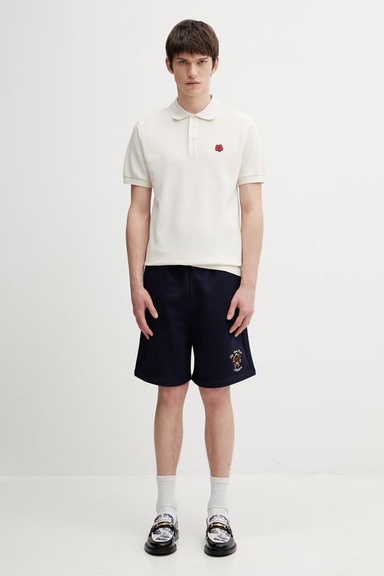 Kenzo polo bawełniane FF65PO1534PU beżowy