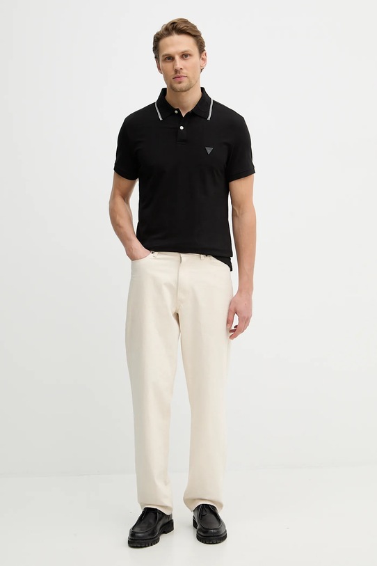 Guess polo NOLAN M6RP66.J1314 czarny SS26