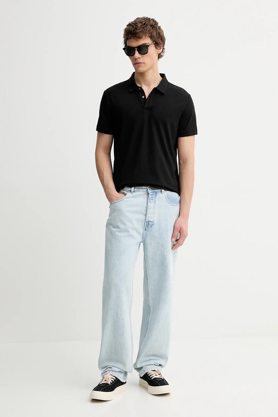 Polo tričko Calvin Klein LV04LC254G čierna SS26