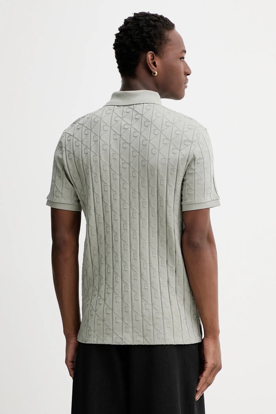 Ρούχα Βαμβακερό μπλουζάκι πόλο Calvin Klein LV04LE203G πράσινο