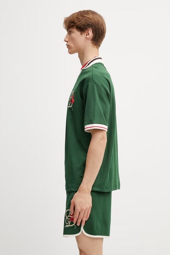 Drôle de Monsieur Hibiscus polo z bawełny męskie K.PL171.PL160.DGN zielony SS26