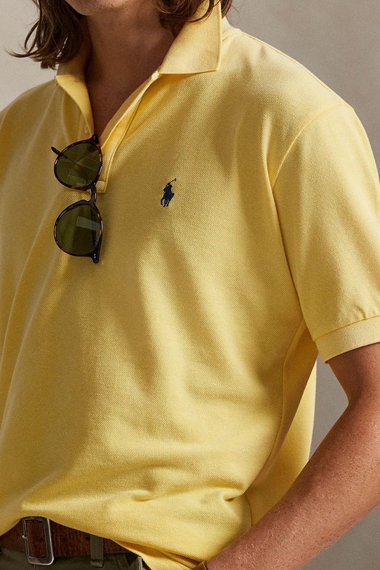 Polo Ralph Lauren polo bawełniane żółty 710A12934