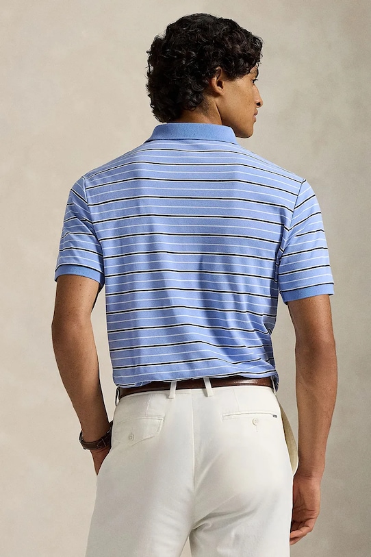 Polo Ralph Lauren polo bawełniane 710P07352 niebieski SS26