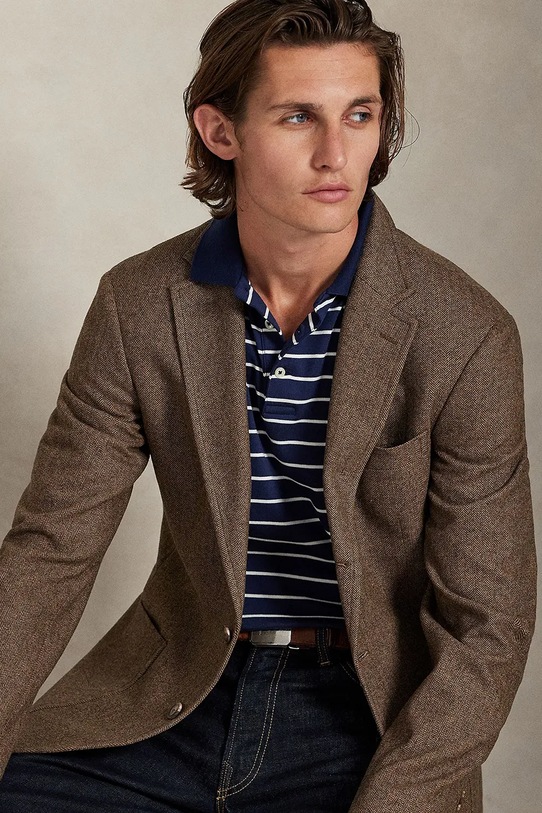 Polo Ralph Lauren polo bawełniane 710P07353 granatowy