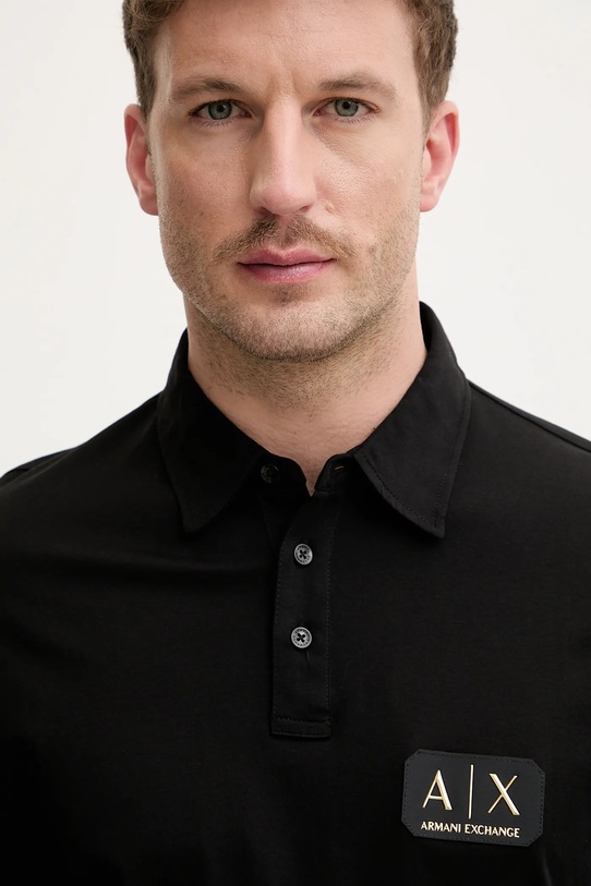Armani Exchange polo bawełniane czarny XM002232.AF10364