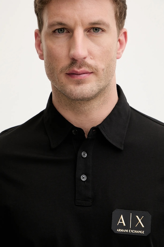 Armani Exchange polo bawełniane czarny XM002232.AF10364