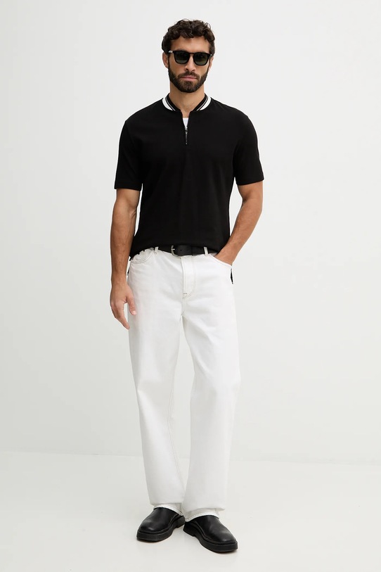 Бавовняне поло Armani Exchange XM001764.AF10366 чорний SS26