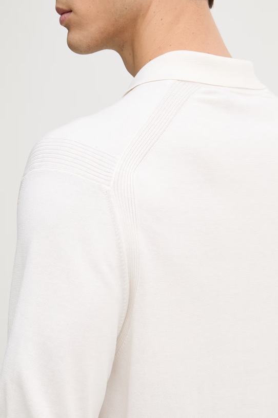 Paul&Shark polo męskie z jedwabiem 26411608 beżowy