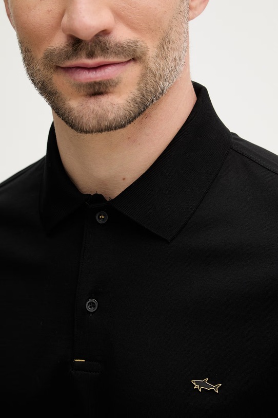 Paul&Shark polo bawełniane 26411224 czarny