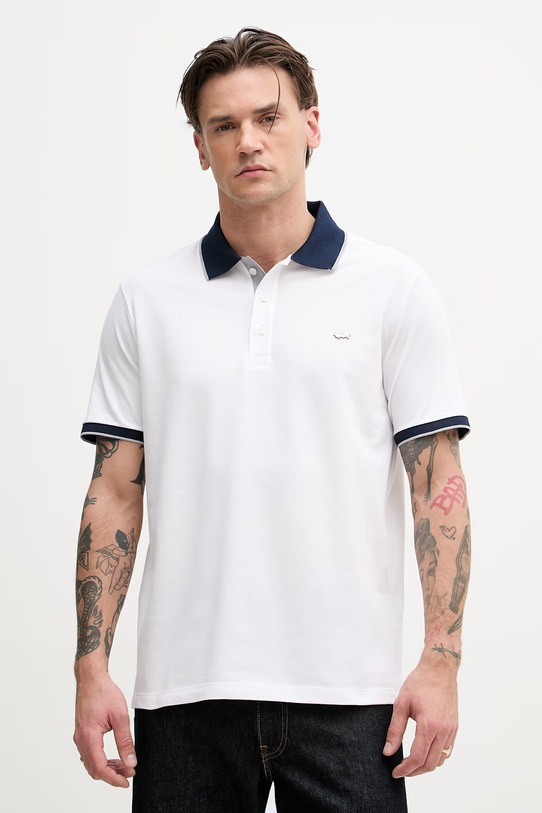 Paul&Shark polo męskie bawełniane biały 26411272