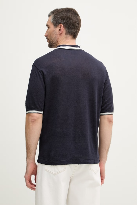 Odzież Paul&Shark polo lniane 26411624 granatowy