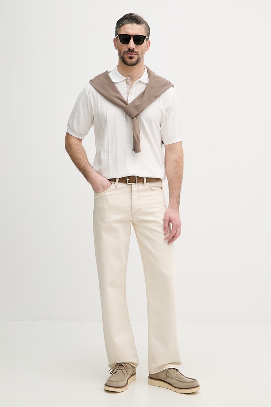 Paul&Shark polo męskie bawełniane 26411632 biały SS26